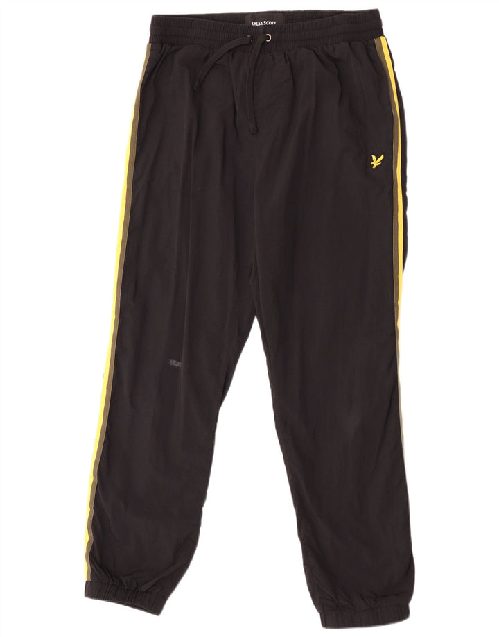 Lyle & Scott Mens Calças de treino Joggers poliéster preto grande