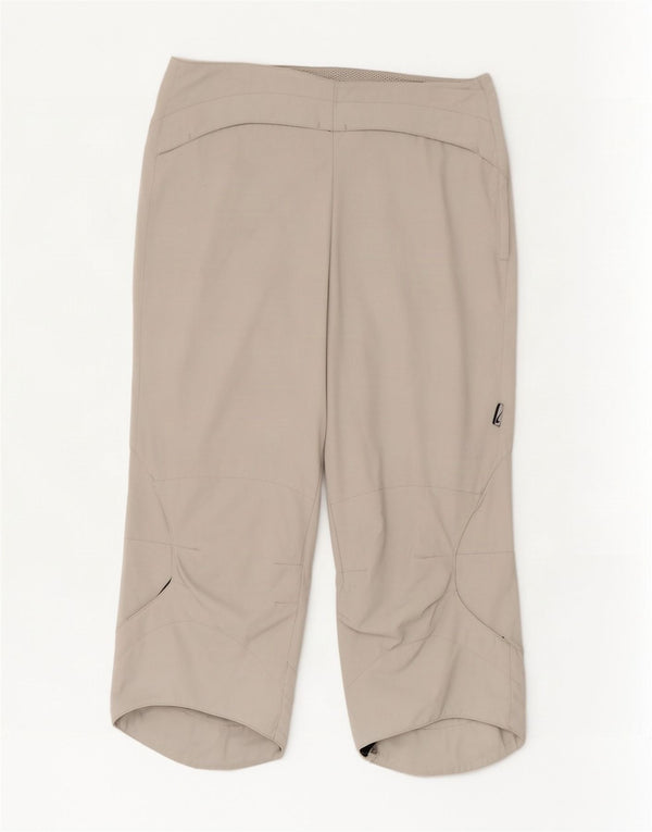 Calça Capri Feminina Nike UK 12 Médio W28 L20 Bege Nylon Esportes