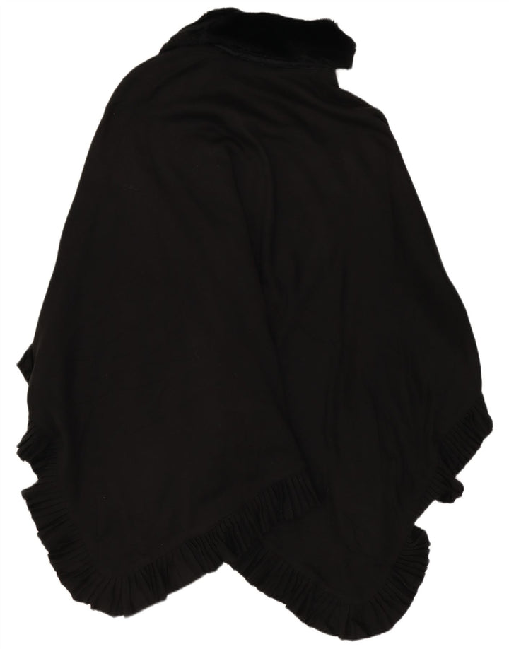 Casaco Poncho Vintage Feminino Tamanho Único Preto