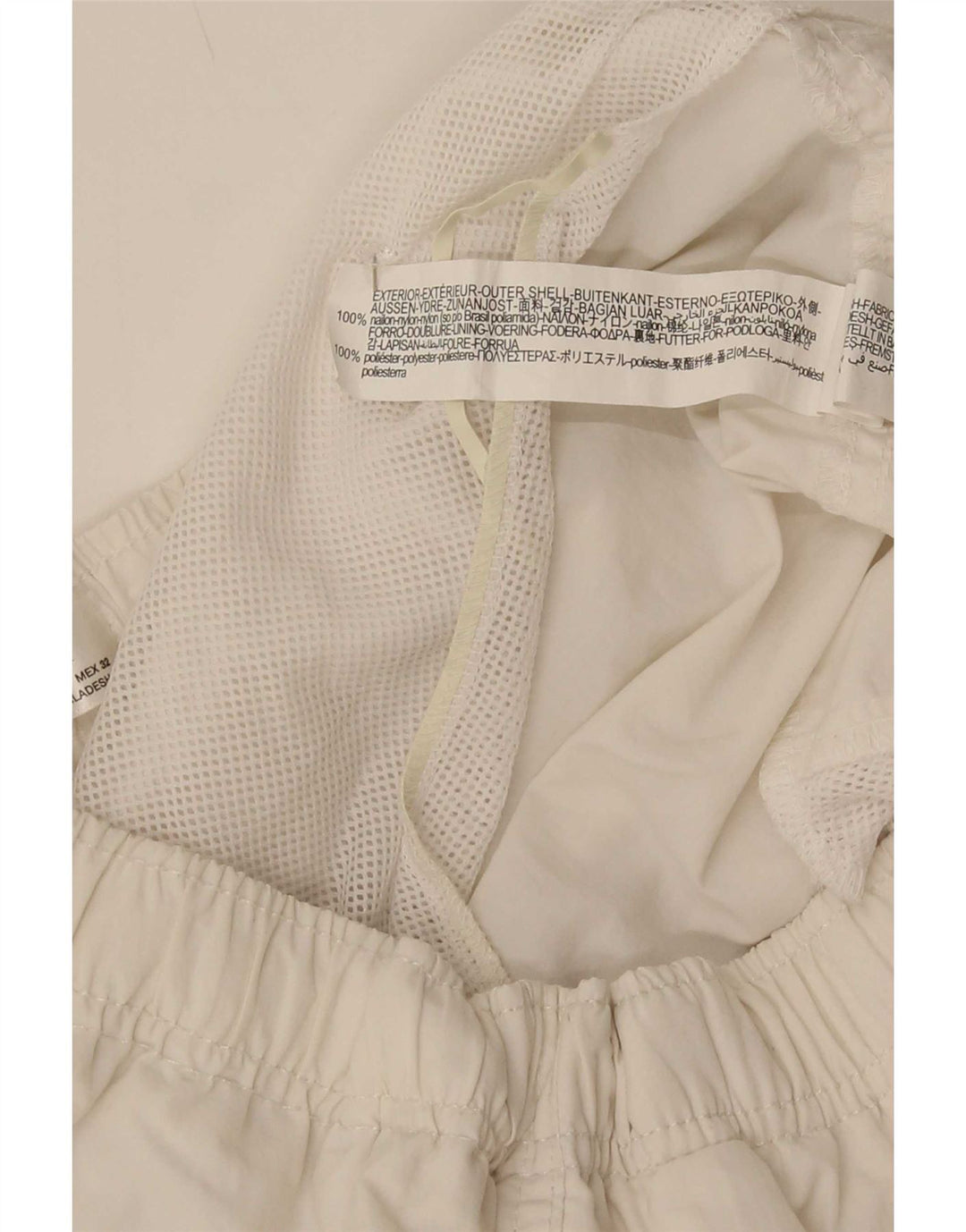 Zara Shorts de banho masculino grande poliéster branco