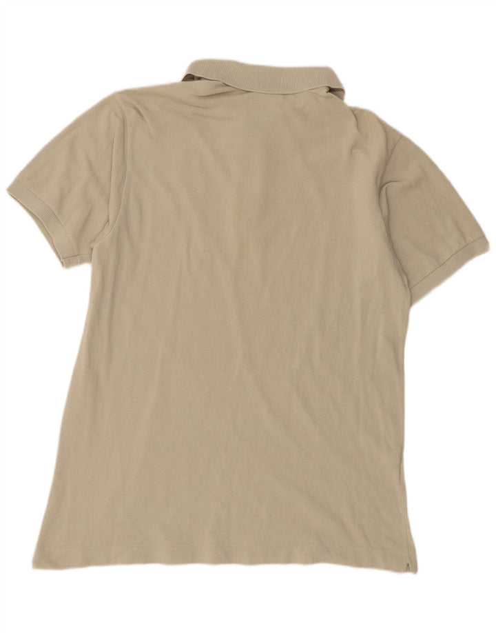 Camisa polo masculina Lacoste tamanho 4 algodão verde médio