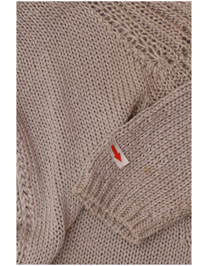 Suéter feminino Zara com decote em V UK 14 cinza médio