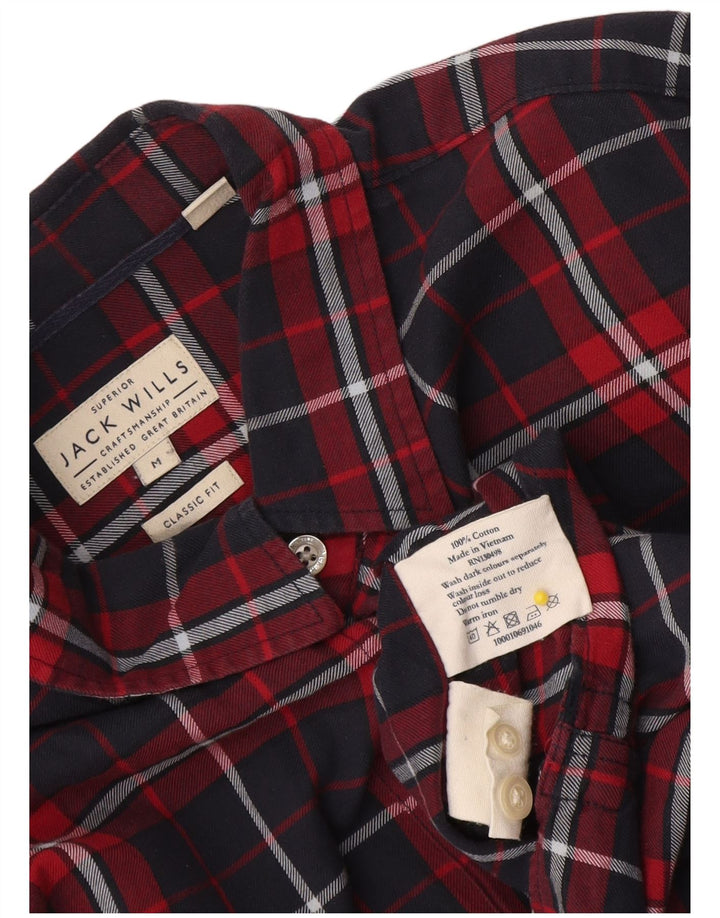 Camisa masculina de flanela Jack Wills Classic Fit algodão xadrez azul médio