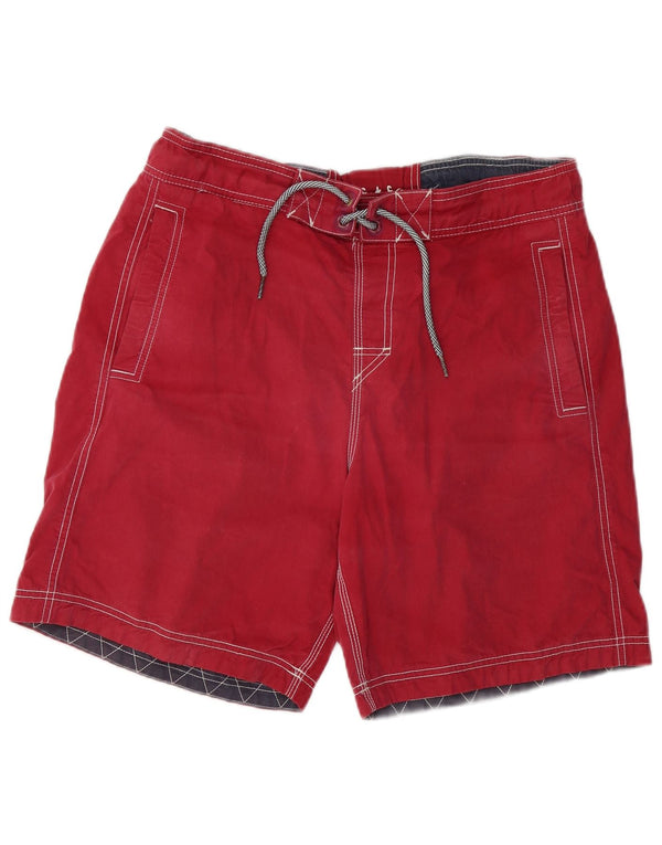 Shorts de natação masculino Fat Face grande vermelho