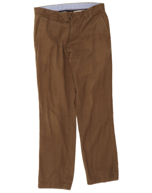 Tommy Hilfiger Calça Chino Masculina Reta W31 L30 Algodão Marrom