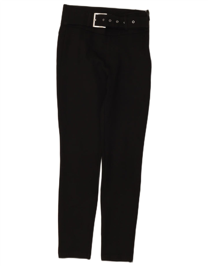 ZARA Calça Chino Feminina Slim Pequena W26 L27 Preta