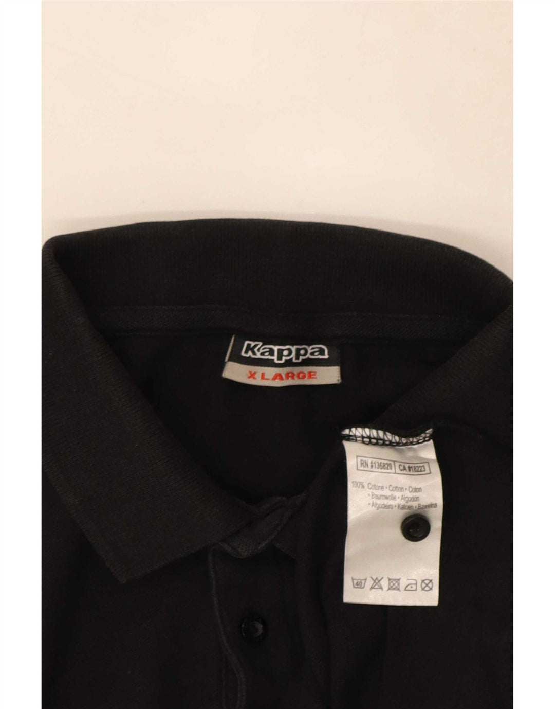Camisa polo masculina Kappa XL algodão preto