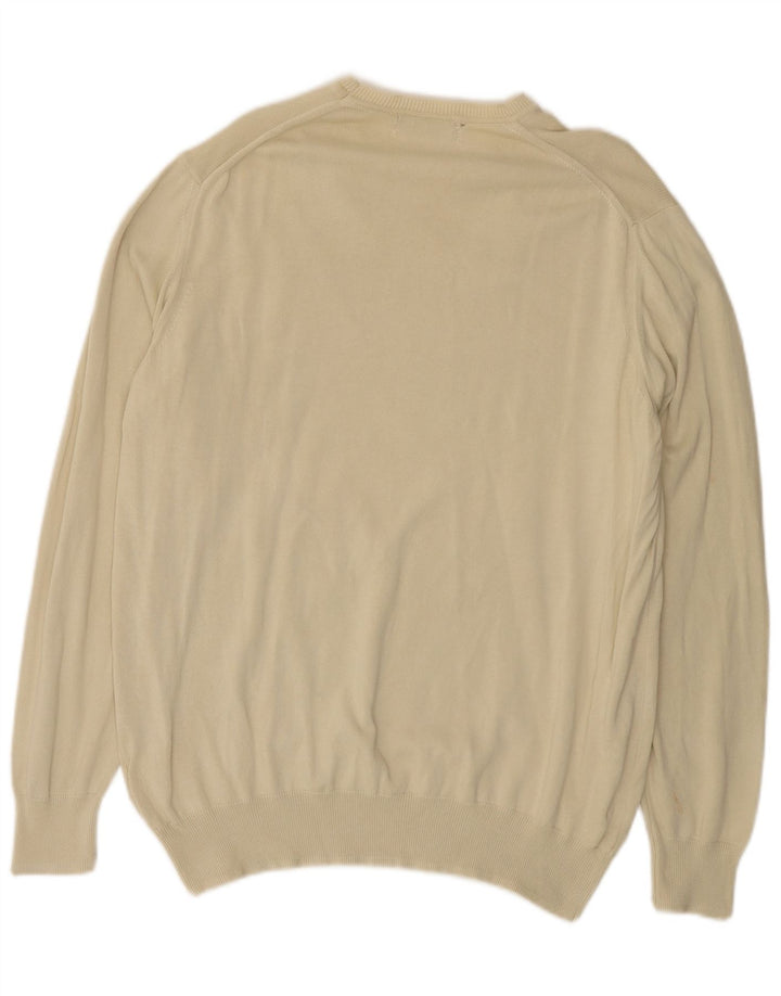 Zara Suéter masculino com gola redonda XL algodão bege