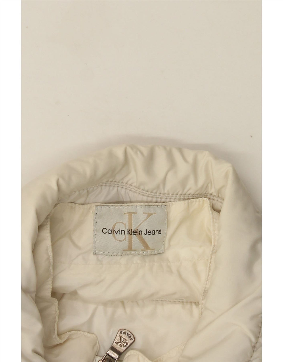 Calvin Klein Jeans Masculino Jaqueta Utilitária UK 38 Médio Branco