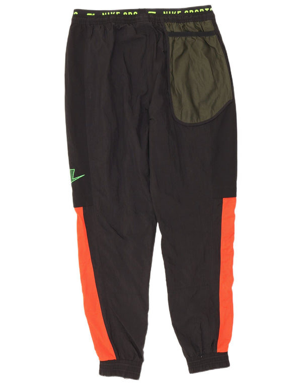 NIKE Mens Graphic Tracksuit Calças Joggers Pequeno Preto Colourblock
