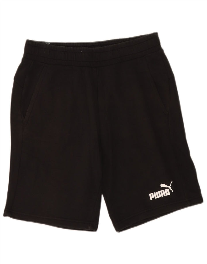 Shorts esportivos masculinos Puma médio preto algodão