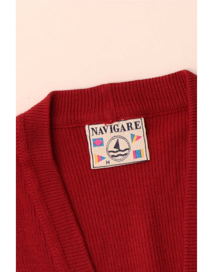 Suéter cardigã masculino Navigare vermelho médio