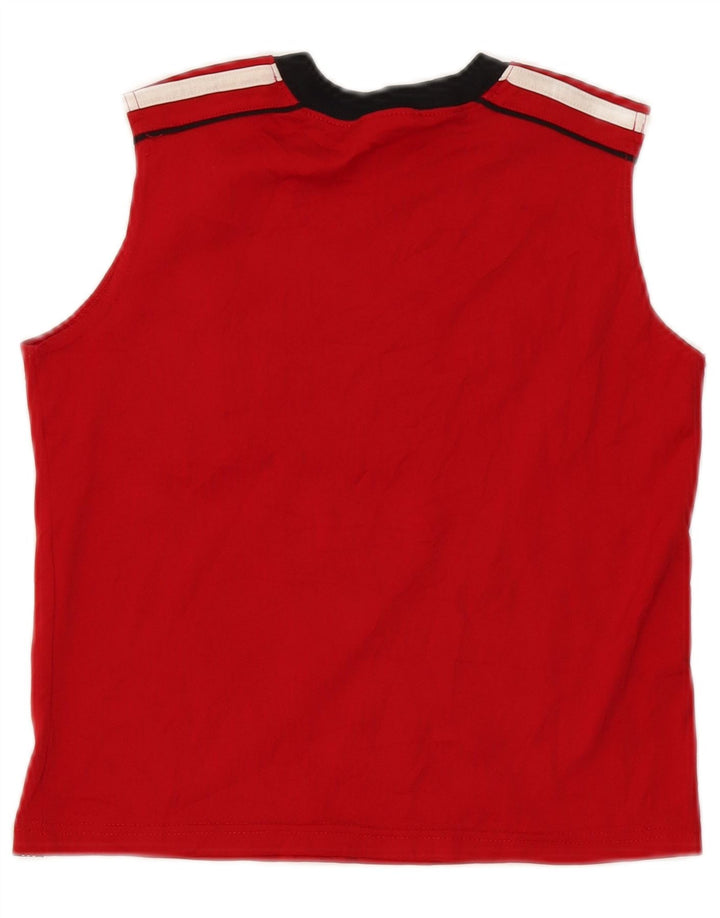 Adidas Meninos Graphic Vest Top 6-7 Anos Vermelho Colorblock Poliéster