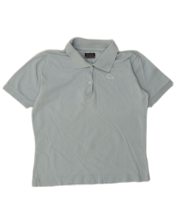 Camisa polo feminina Kappa UK 12 algodão azul médio