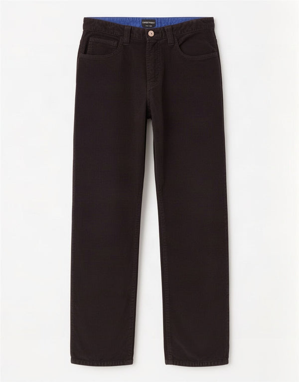 Calça masculina Emporio Armani Jade Straight Corduroy W33 L36 Azul marinho