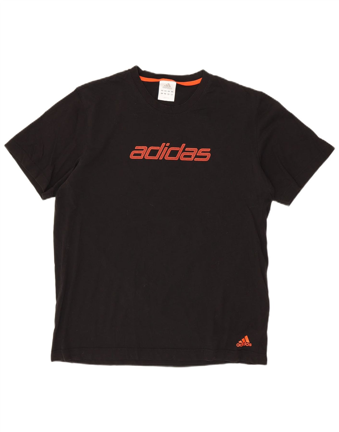 Camiseta masculina ADIDAS com estampa gráfica grande de algodão preto