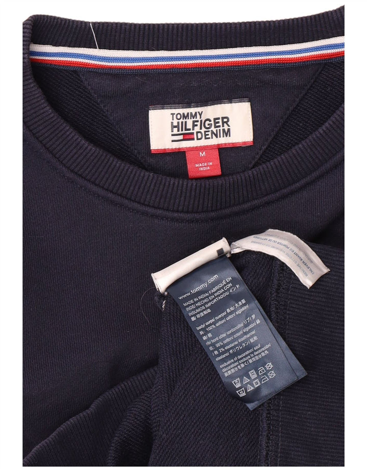 TOMMY HILFIGER moletom gráfico masculino jumper médio azul marinho colorblock