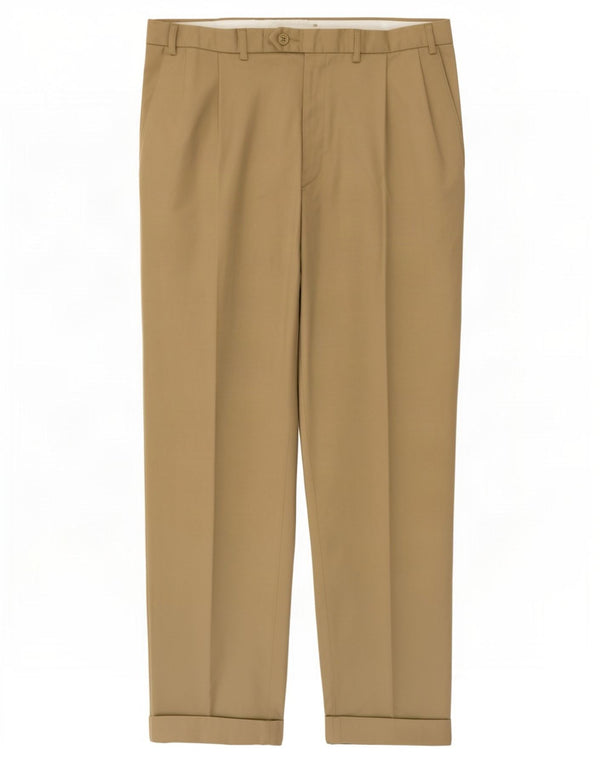 Calça masculina Marks & Spencer com pegged suit W36 L31 poliéster bege
