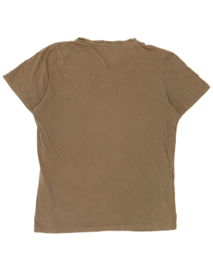 Camiseta masculina Jack & Jones Top pequeno algodão cáqui