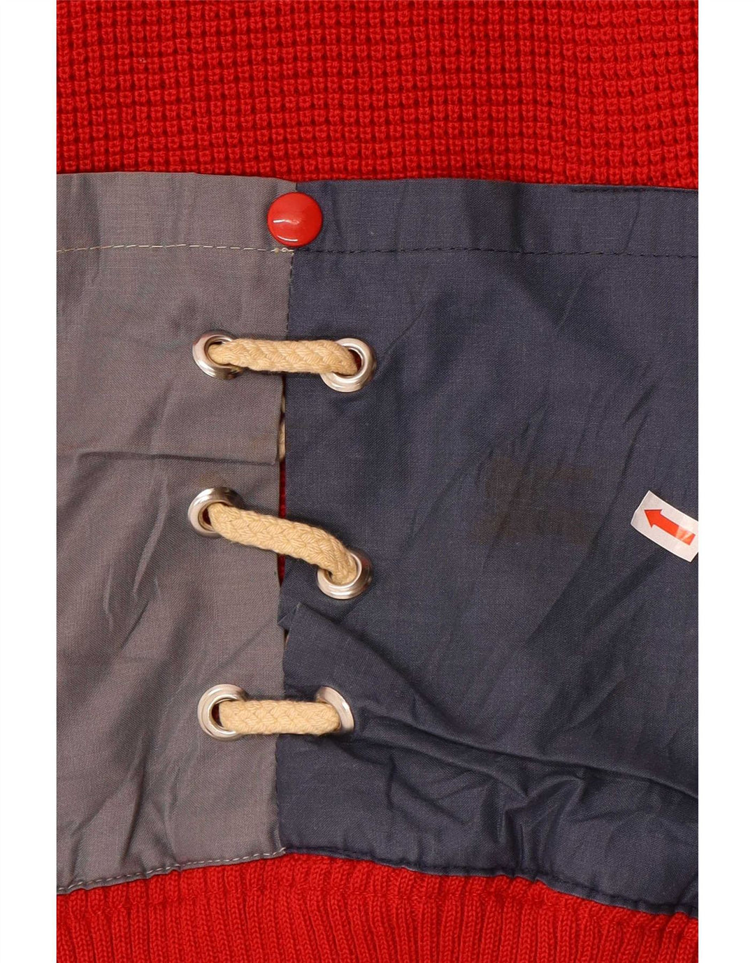 Suéter cardigã masculino Azzurra Regular Fit grande bloco colorido vermelho