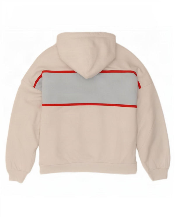 Suéter feminino Levi's com capuz grande e gráfico UK 10 pequeno bloco colorido branco