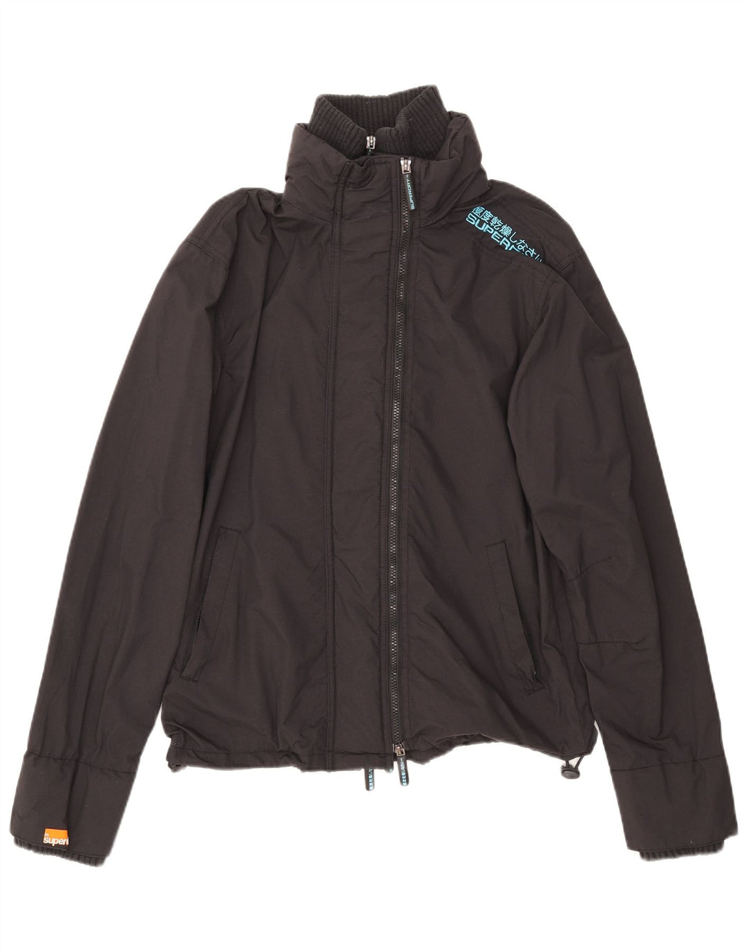 Jaqueta de chuva masculina Superdry UK 40 grande nylon preto