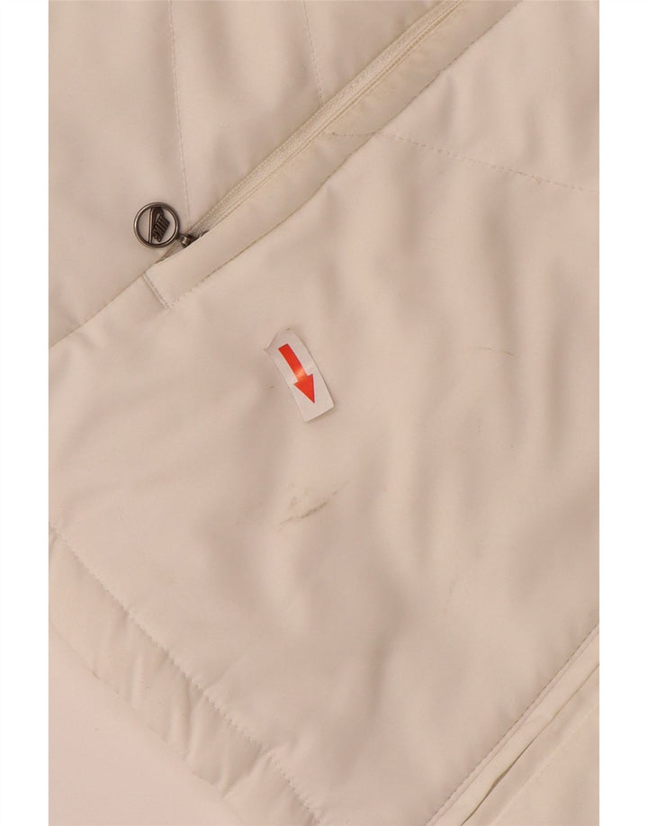 Jaqueta acolchoada feminina Nike UK 12 poliéster branco médio