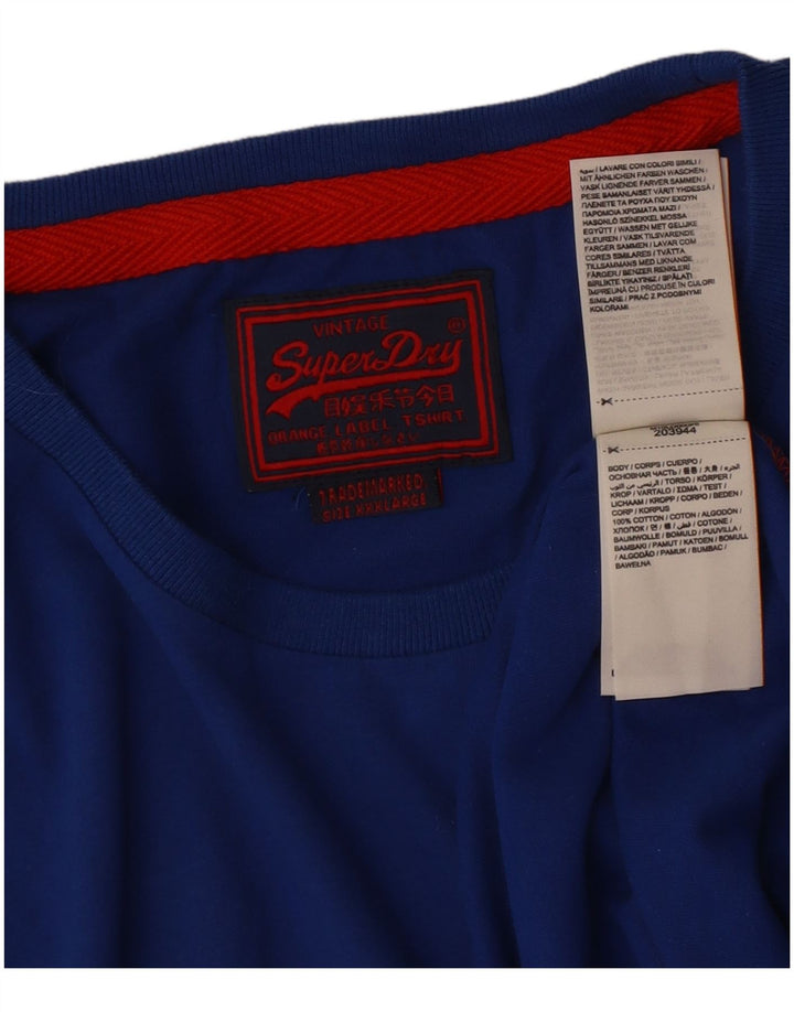Camiseta masculina Superdry Top 3XL algodão azul