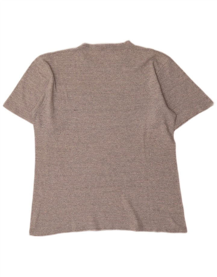 Camiseta feminina estampada Champion UK 14 algodão cinza médio