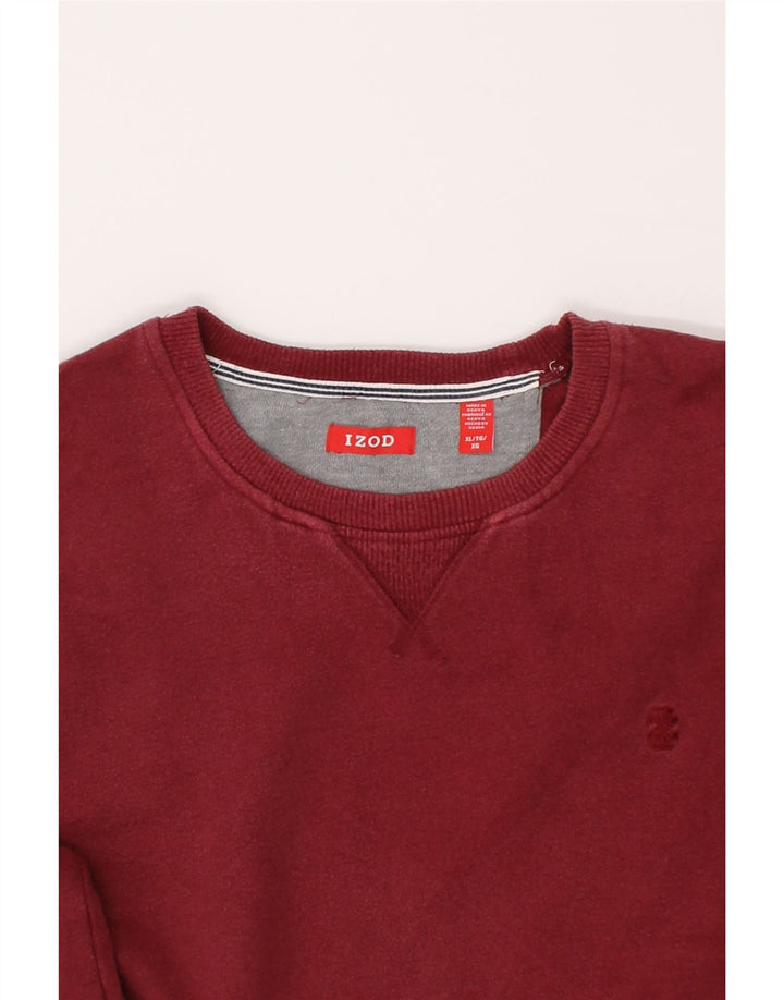 IZOD Mens Sweatshirt Jumper XL Maroon Vintage Izod and Second-Hand Izod from Messina Hembry 