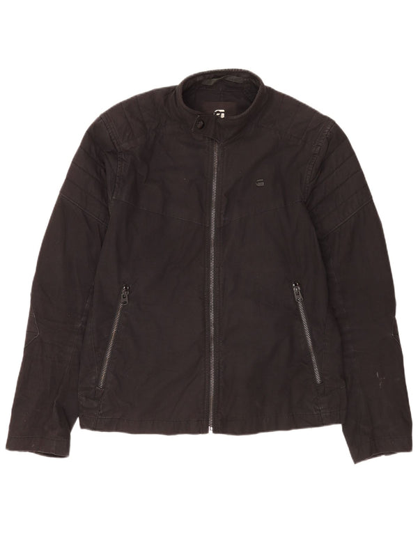 Jaqueta masculina G-Star Racer UK 40 grande algodão preto
