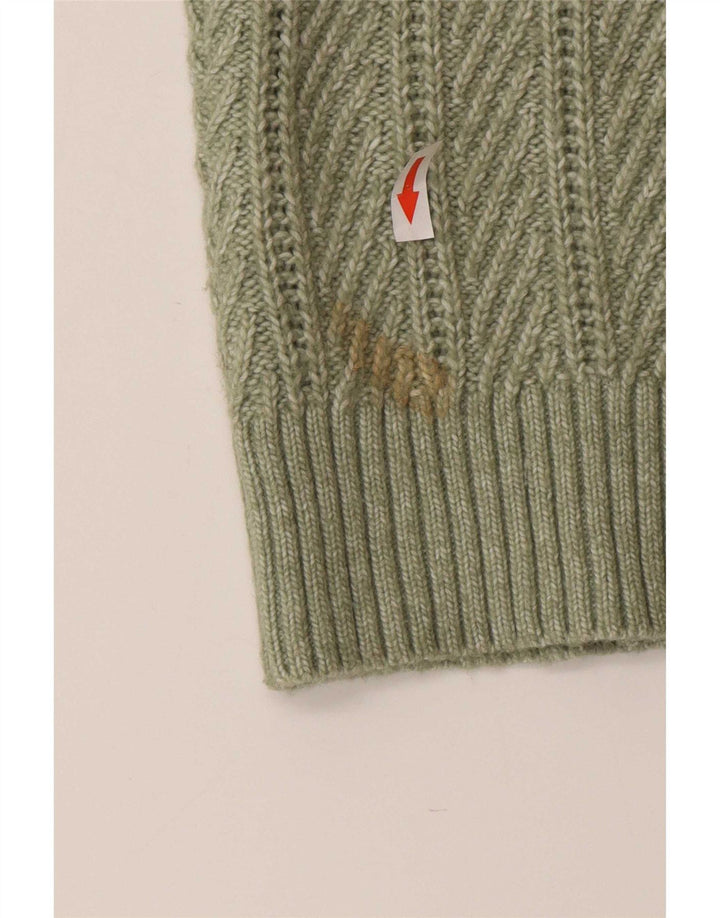 Suéter cardigã feminino Marks & Spencer UK 18 XL verde poliéster
