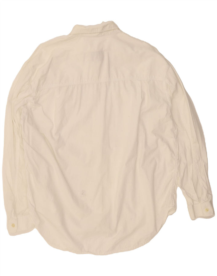TRUSSARDI JEANS Mens Shirt XL White Cotton Vintage Trussardi Jeans and Second-Hand Trussardi Jeans from Messina Hembry 