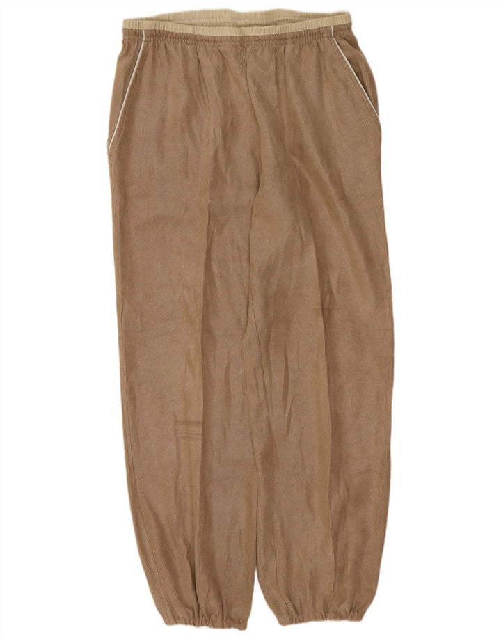 Calça de treino feminina Diadora Joggers UK 14 grande poliéster marrom