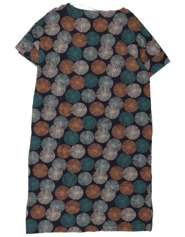 Vestido feminino Seasalt UK 20 2XL algodão geométrico azul marinho