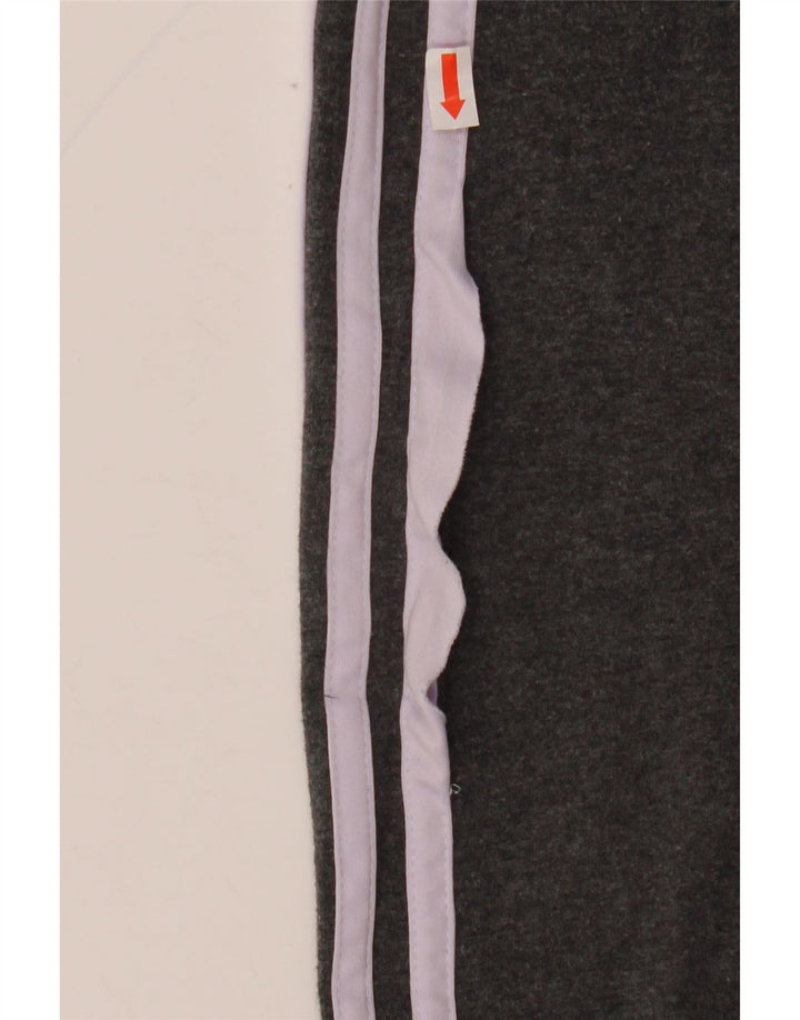 ADIDAS Womens Leggings UK 12 Médio Algodão Cinza
