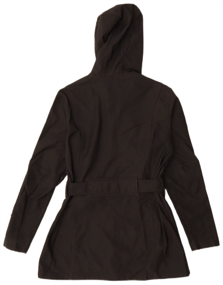 Jaqueta corta-vento feminina com capuz NIKE UK 12 poliéster preto médio