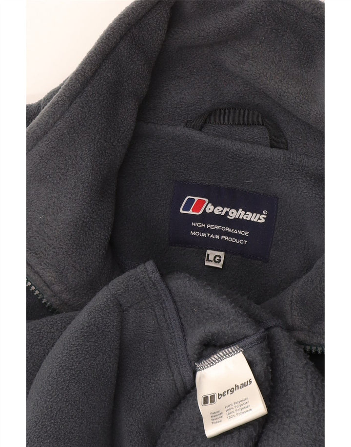 Jaqueta de lã masculina Berghaus UK 40 grande poliéster azul marinho
