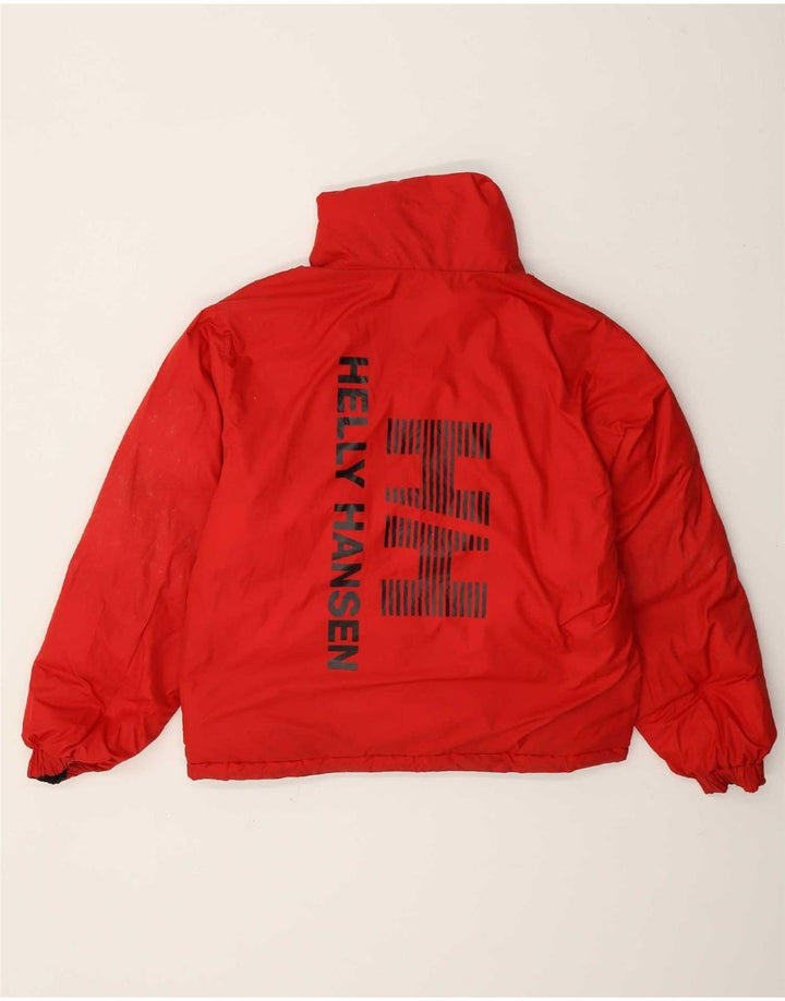 Jaqueta feminina acolchoada gráfica grande Helly Hansen Reino Unido 10 pequena preta