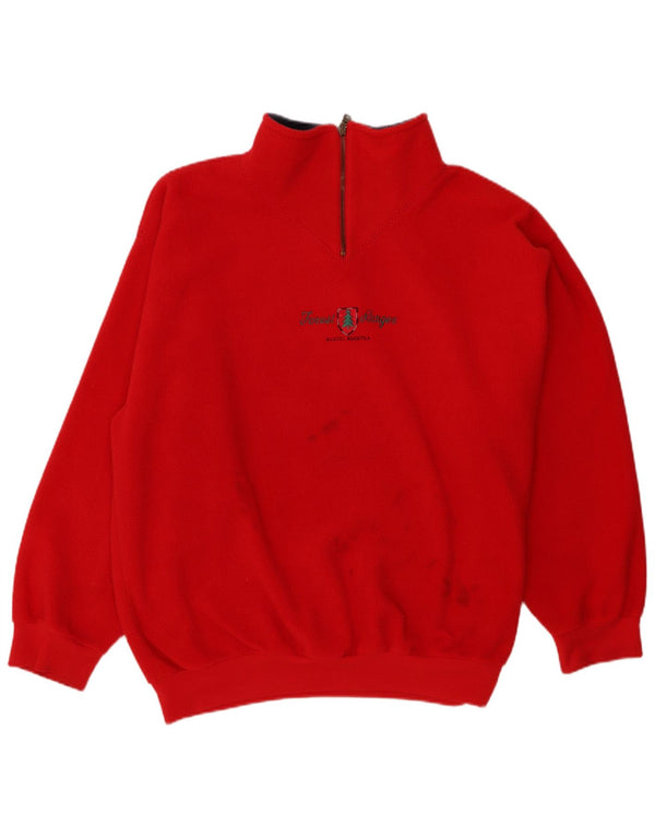 Daniel Hechter Suéter masculino de lã com zíper e gola XL vermelho