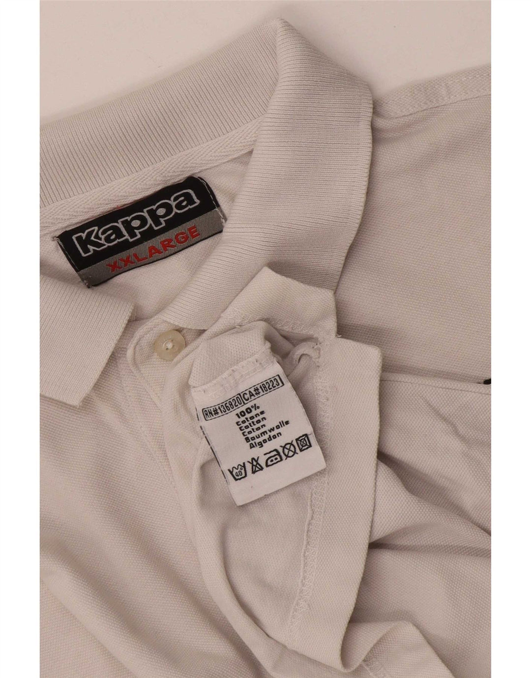 Camisa polo masculina Kappa 2XL algodão branco
