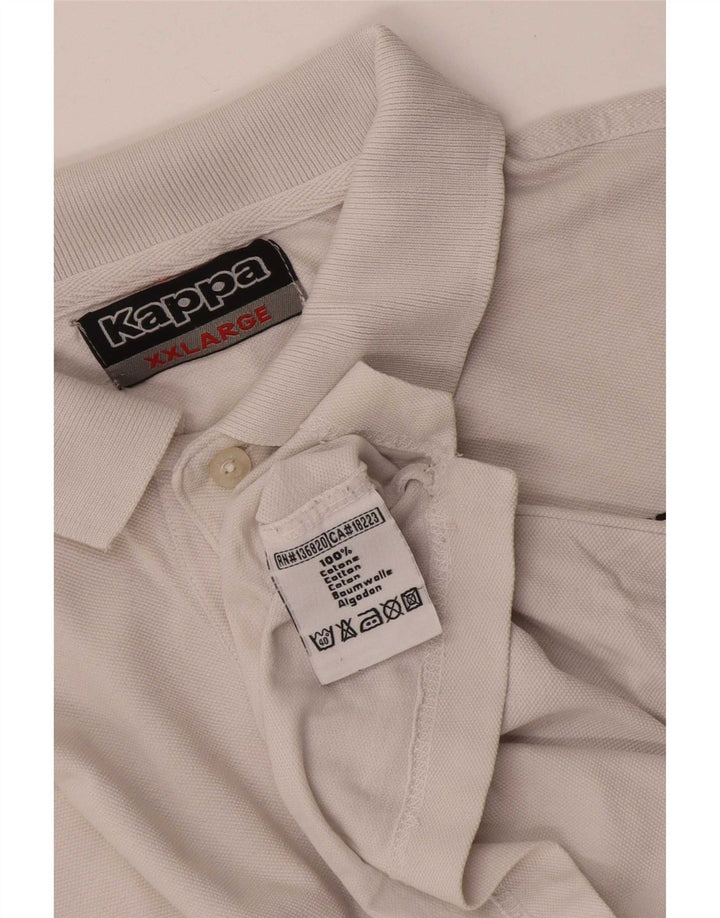 Camisa polo masculina Kappa 2XL algodão branco