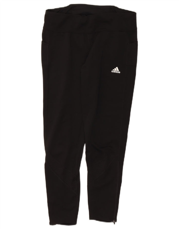 ADIDAS Womens Aeroready Leggings UK 16/18 Grande Preto Poliéster