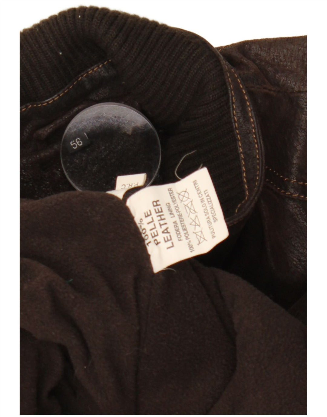 Jaqueta de couro masculina VINTAGE IT 56 3XL couro marrom