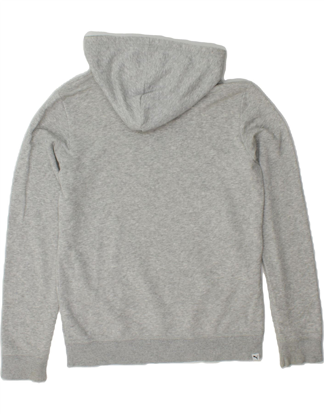 PUMA Girls Graphic Hoodie Jumper 15-16 Years Grey Cotton Vintage Puma and Second-Hand Puma from Messina Hembry 