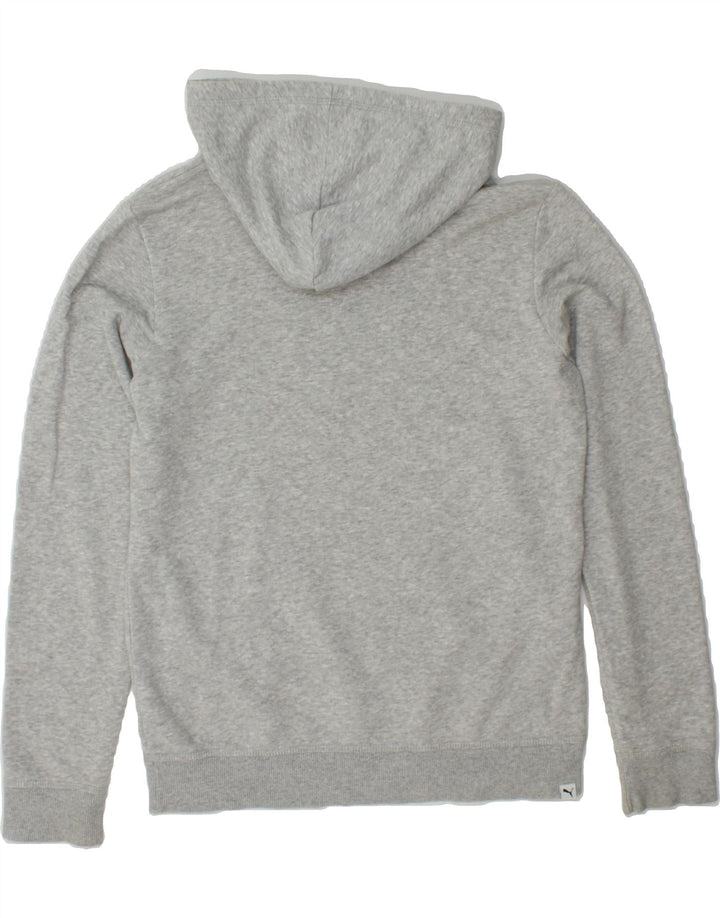 PUMA Girls Graphic Hoodie Jumper 15-16 Years Grey Cotton Vintage Puma and Second-Hand Puma from Messina Hembry 