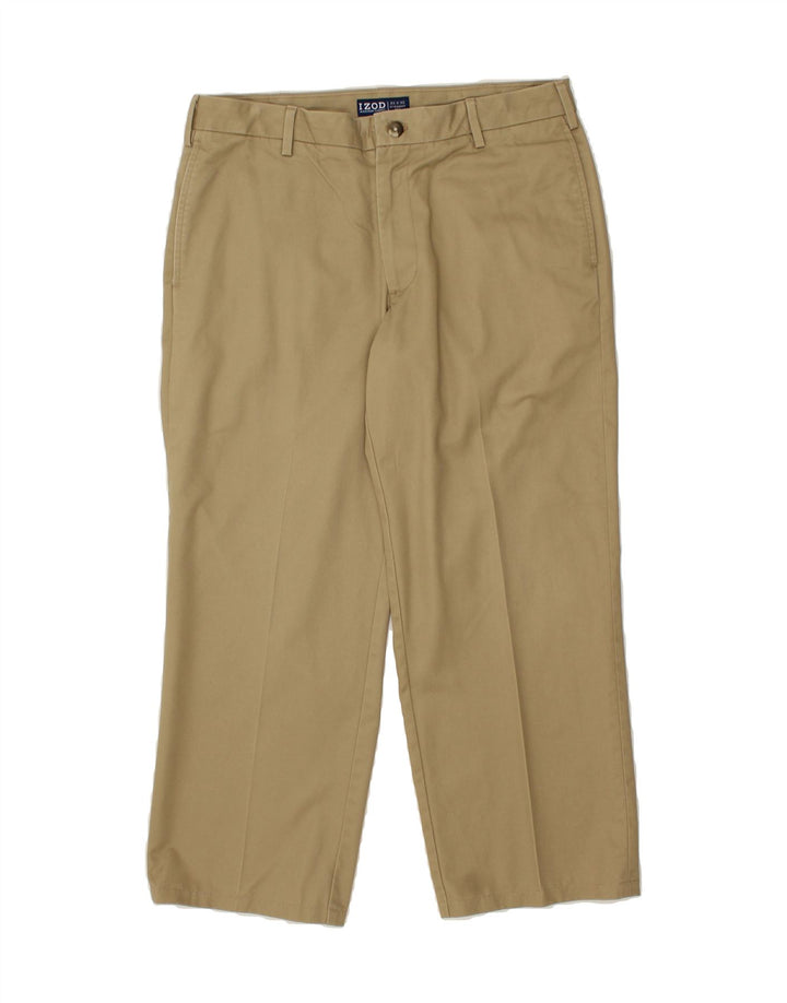 IZOD Mens Straight Chino Trousers W33 L26  Beige Cotton Vintage Izod and Second-Hand Izod from Messina Hembry 