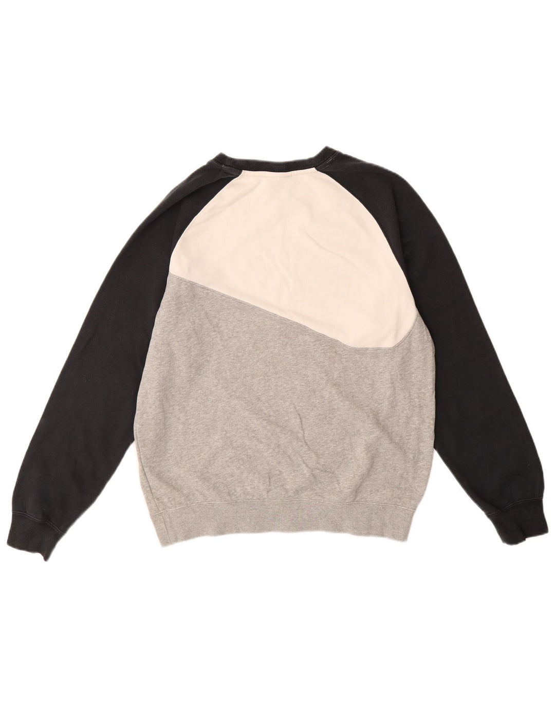 Moletom gráfico masculino Nike Jumper cinza médio algodão colorblock