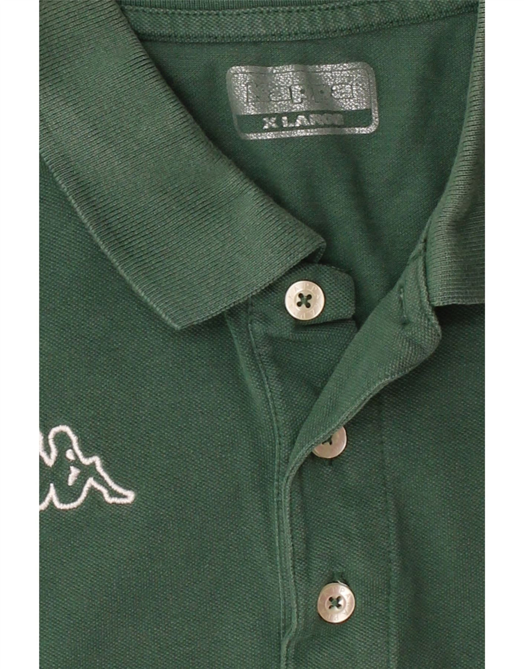 KAPPA Mens Polo Shirt XL Green Cotton Vintage Kappa and Second-Hand Kappa from Messina Hembry 