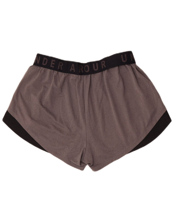 Shorts esportivos femininos Under Armour Heat Gear UK 18 XL cinza colorblock